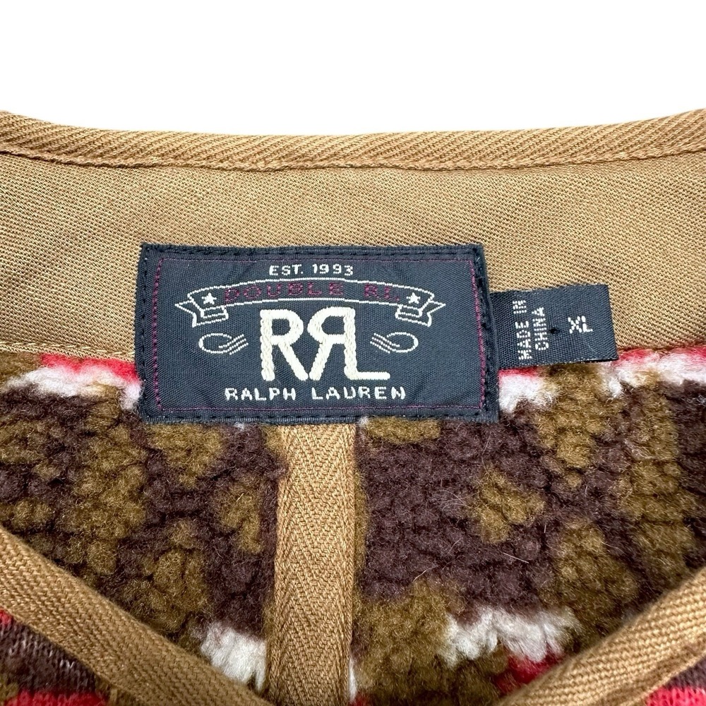 RRL Polo Ralph Lauren Native Beacon Pile Vest Fleece Lined‎ Southwest Men's XL * - Picture 7 of 16